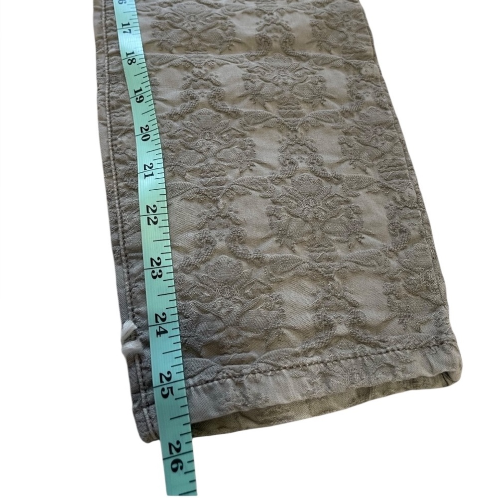 Free People Grey/tan Textured Jacquard Skinny Jeans, Size 30 - Picture 5 of 8